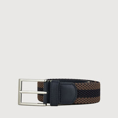 FABRIC BELT IN SATIN NICKEL FINISH WITH ALLOY NEEDLE BUCKLE