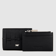 FESTIVE TRI-FOLD MINI WALLET WITH DETACHABLE COIN HOLDER
