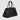 Braun Büffel Rhomby leather tote bag in black, angled side view with structured design and top handles