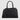 Braun Büffel Rhomby leather tote bag in black, front view with structured silhouette and top handles
