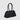 Braun Büffel Rhomby leather tote bag in black, size S angled side view with structured design, top handles and shoulder strap