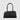 Braun Büffel Rhomby leather tote bag in black, size S back view with structured silhouette and top handles