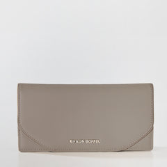 CLAMP BIFOLD LONG WALLET WITH ZIP COMPARTMENT (BOX GUSSET)